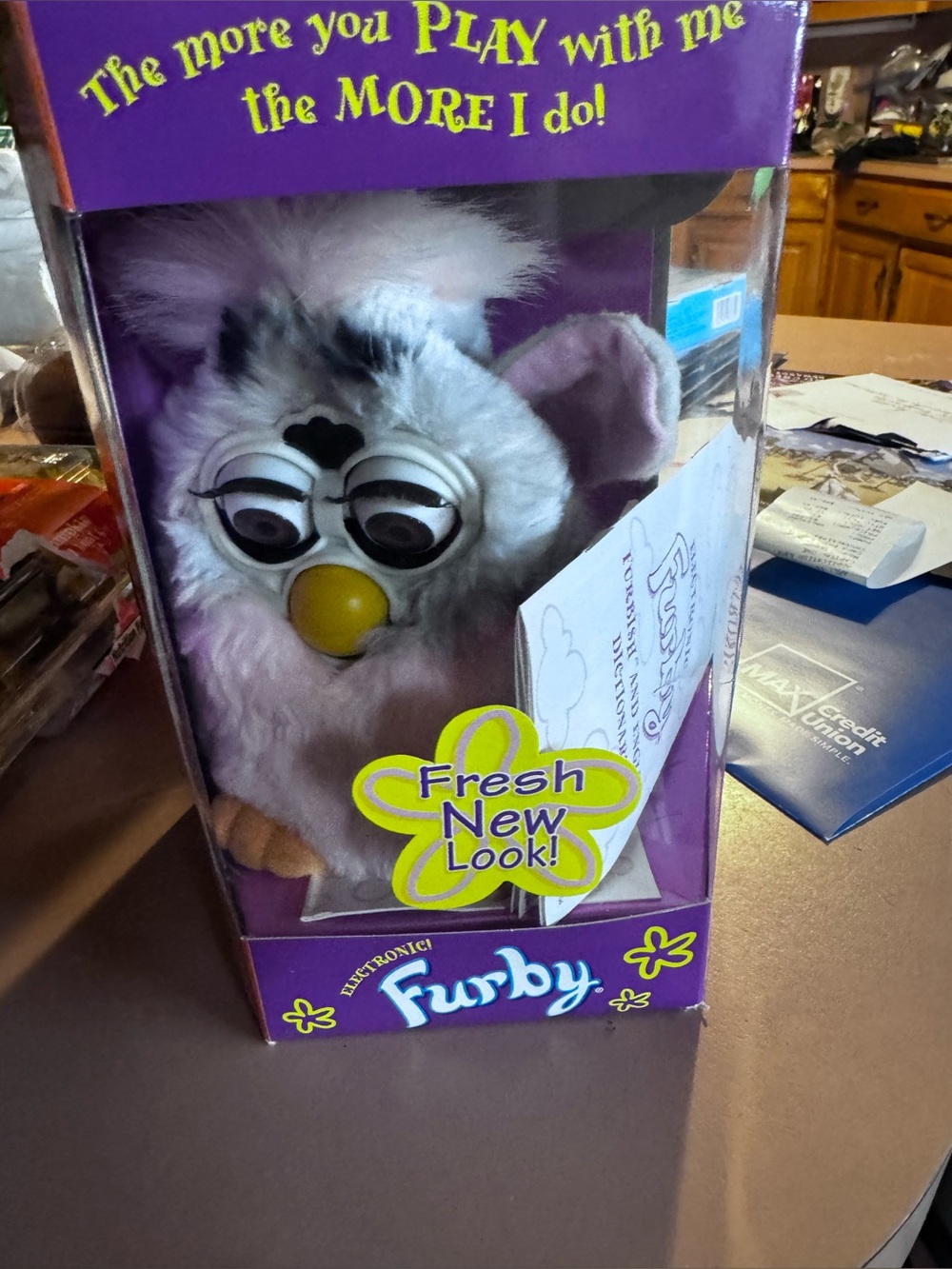 Furby Plush Interactive Pet Toy - White and Gray